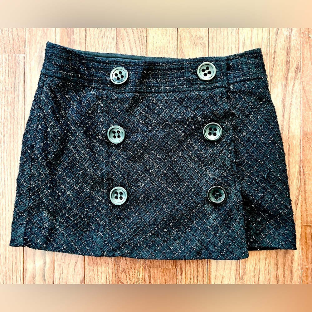 Express Tweed Wool Mini Skirt